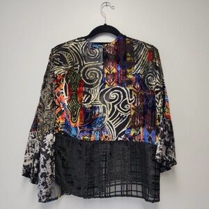 Anthropology velvet burnout, kimono one size